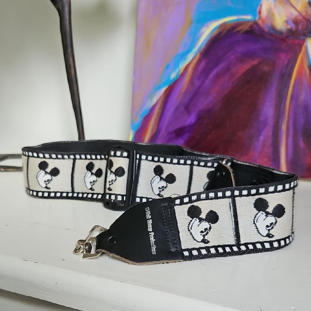 Vintage 80s/early 90s Disney Camera Strap Mickey Mouse Filmstrip Design
